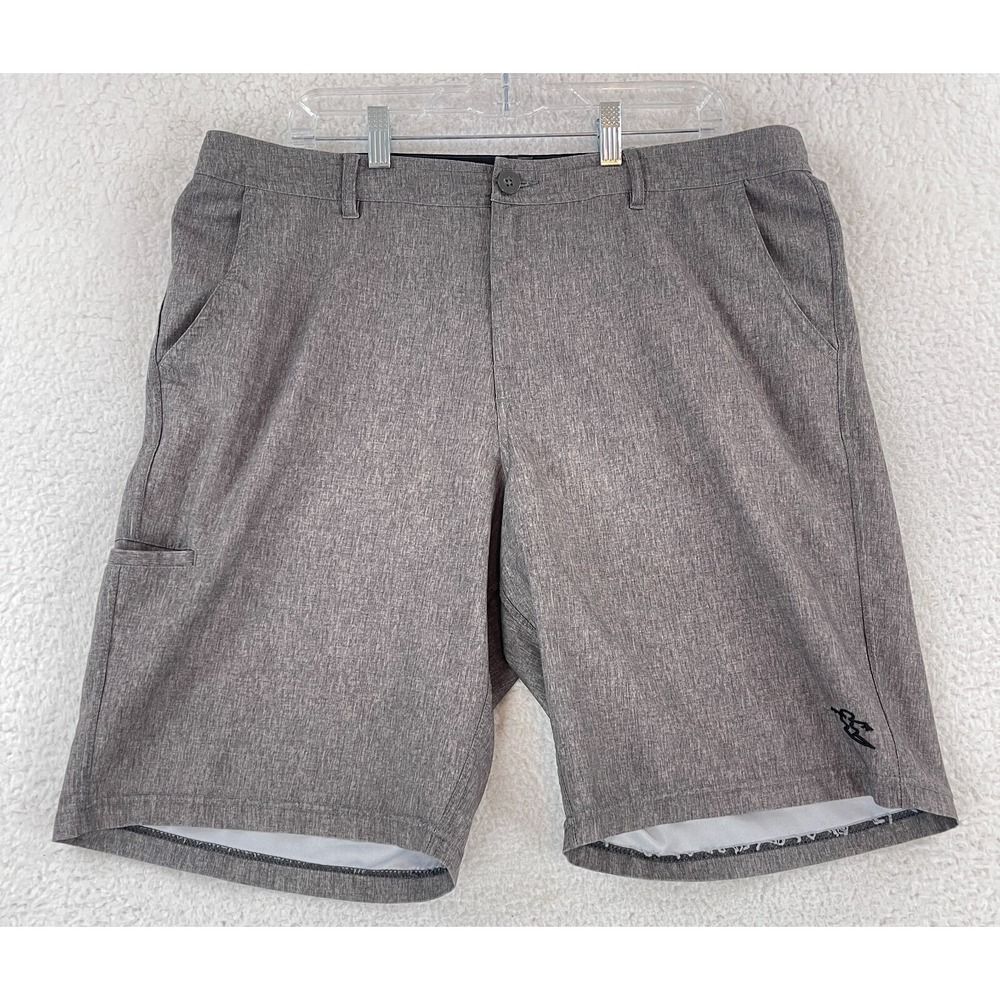 Da Hui Gray Hybrid Performance Shorts‎ Mens Lightweight Casual Summer Size 39